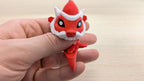 Cute Santa Articulated Flexi Dragon
