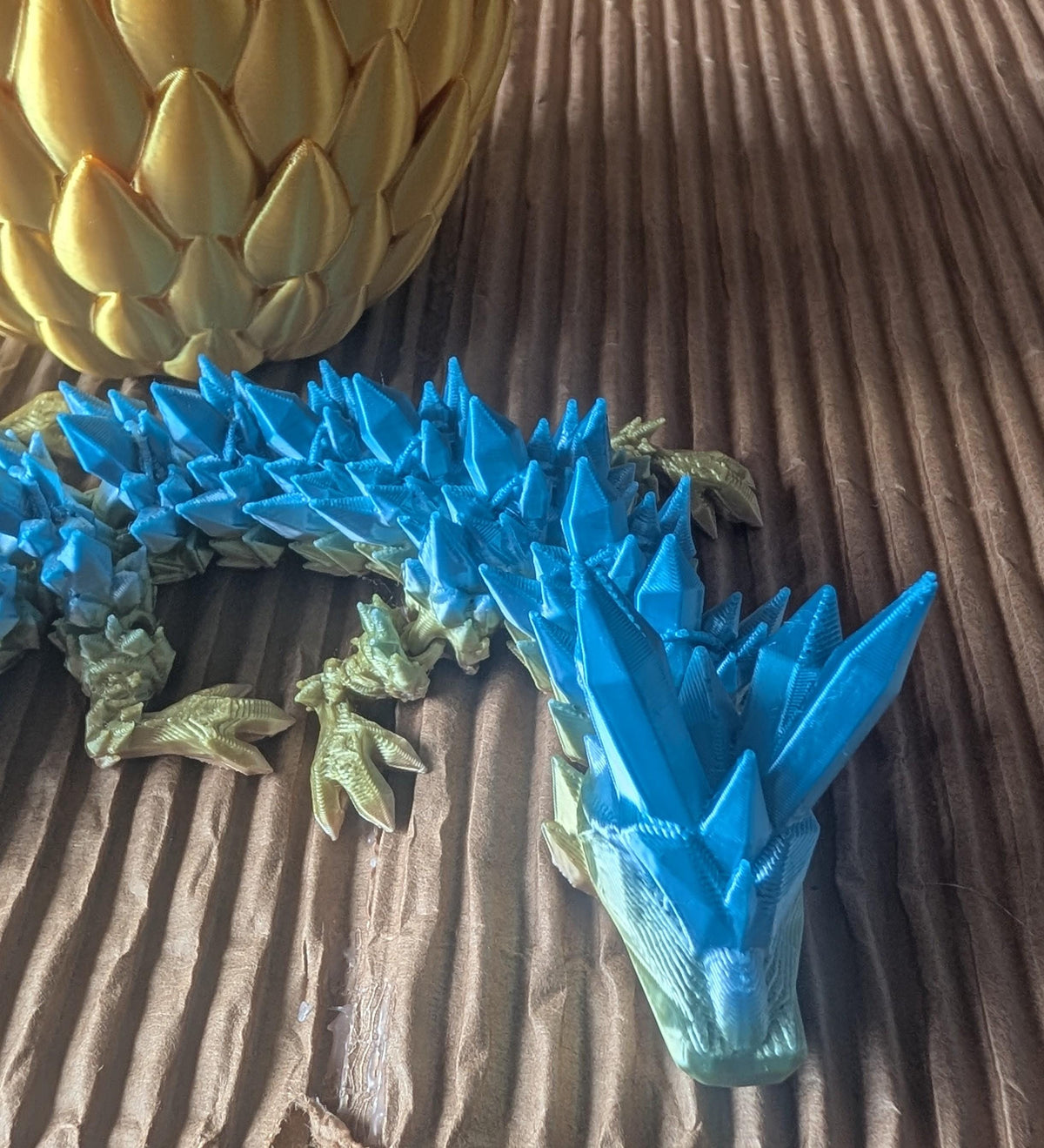 Medium rainbow Dragon with Egg