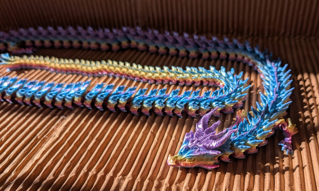 Multi Coloured Flexi Rainbow Dragon
