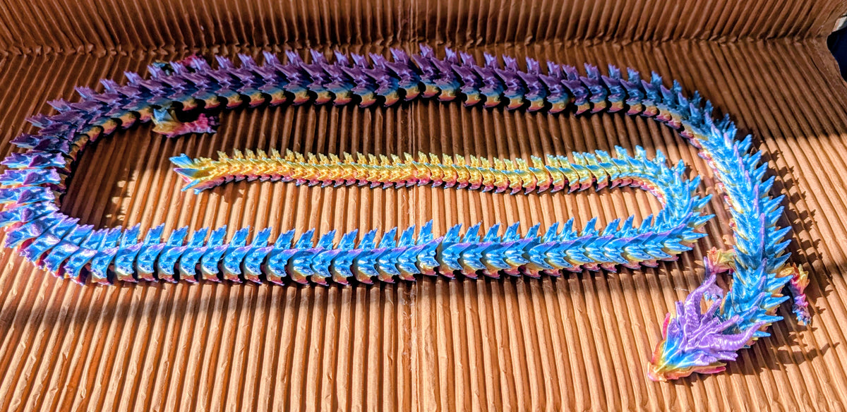 Multi Coloured Flexi Rainbow Dragon