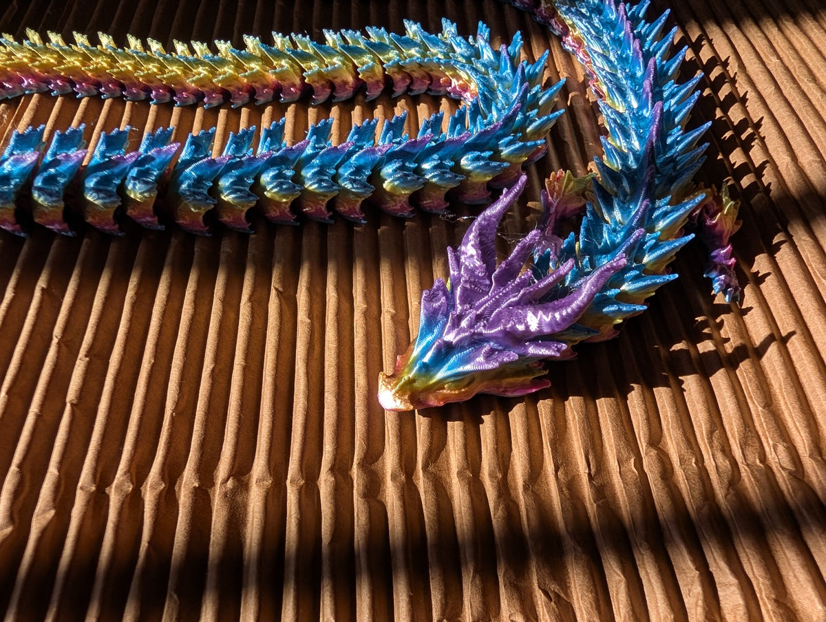 Multi Coloured Flexi Rainbow Dragon